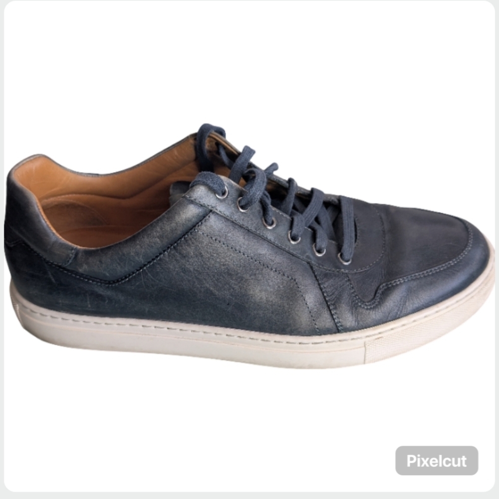 Magnanni Bobbi Men's Sneakers Size 10.5 Ombre Blue Leather Casual Shoes - Picture 5 of 14